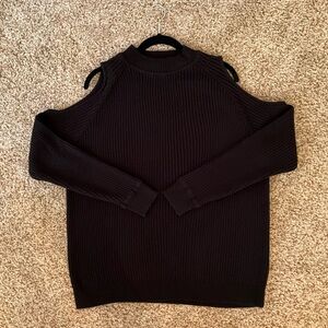 Black knit cut out sweater